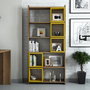 Hanah Home Estantería de Estilo Bohemio en Nogal y Amarillo